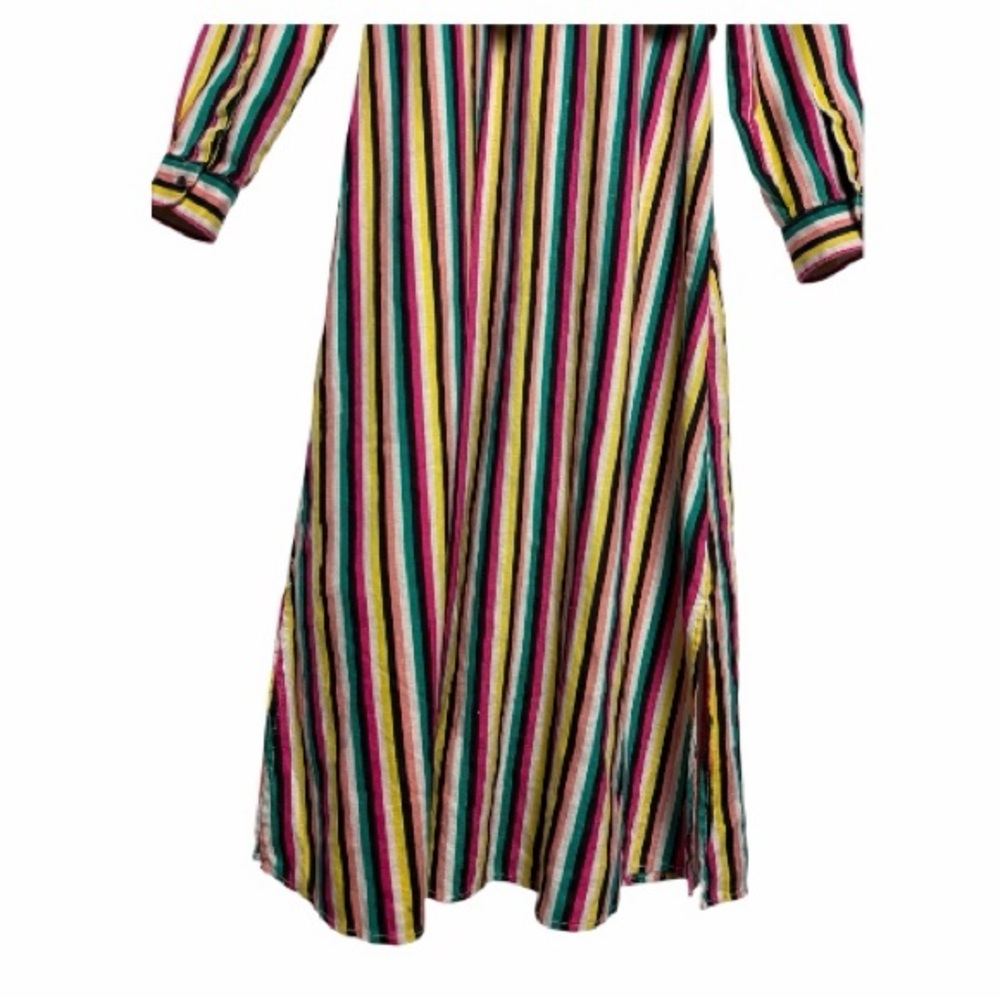 Pure Collection Multicolor Striped Long Sleeve Dress Size 10 - Picture 6 of 12